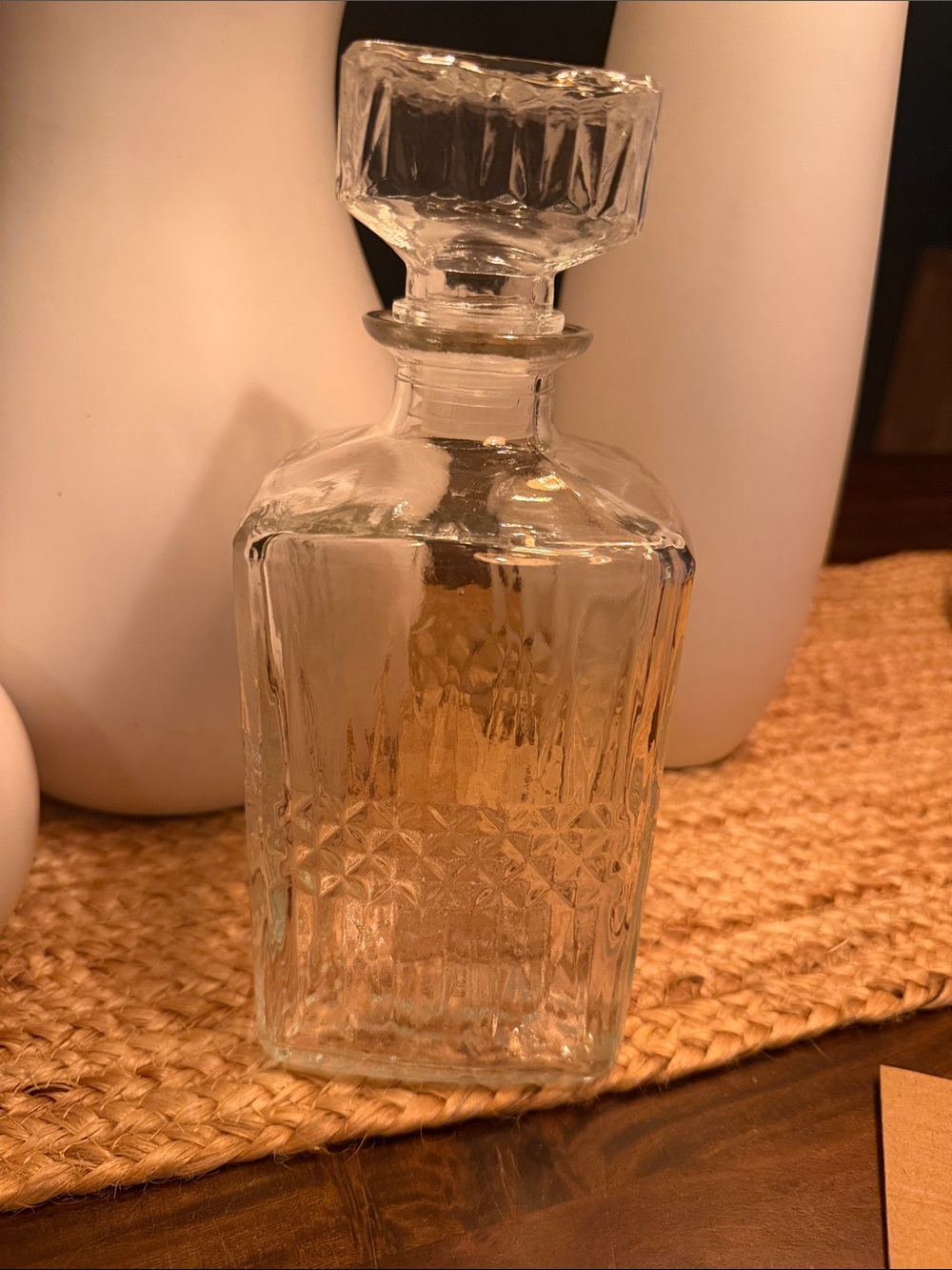 Brand New Cut Glass Decorative Decanter in Clear